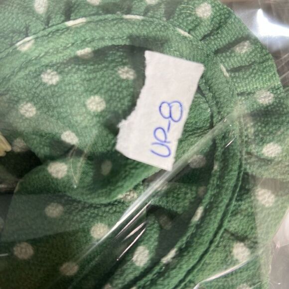 Monteau Green Polka Dot Blouse Size L - Picture 7 of 7